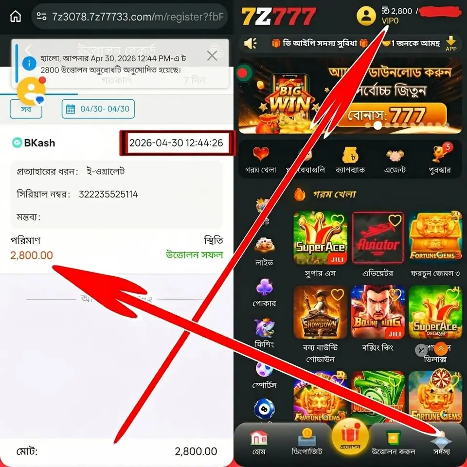 7z777 লগইন